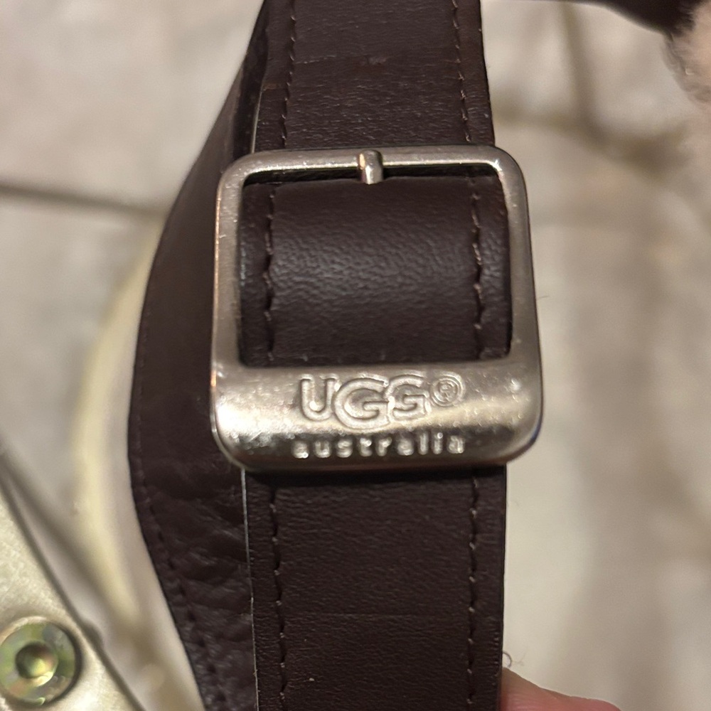 UGG Tan and Brown Shearling Crossbody Bag - Picture 5 of 10